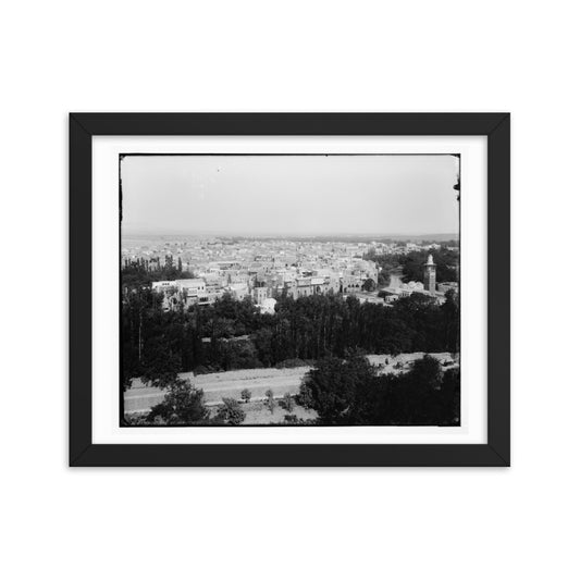 1898-46 Hama General View of the Al-Kaylaniya Neighborhood Framed Vintage Photo