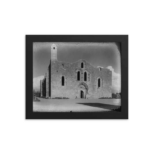 1934-36 Tartus's Cathedral of Our Lady of Tortosa Vintage Framed Photo