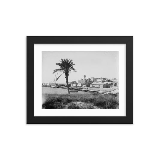 1934-39 Latakia Along the Bay Framed Vintage Photo
