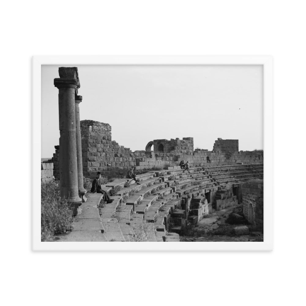 1938 The Roman Theater of Bosra Framed Vintage Photo - Southern View