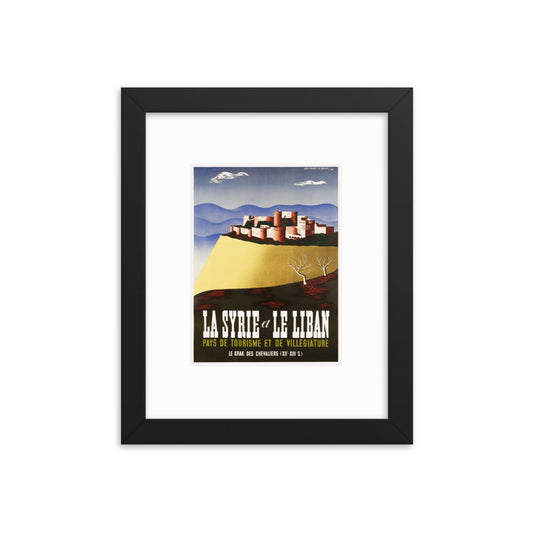 1935 Krak des Chevaliers, Framed Vintage Tourism Poster