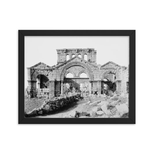 1898-1946 West Side View of the Church of Saint Simeon Stylites Framed Vintage Photo