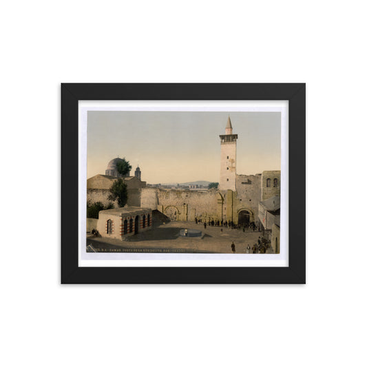 1890s Bab Sharqi, The Eastern Gate of Damascus Framed Photocrom