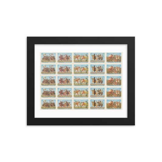 1970 Arab Folk Tales Framed Syria Stamp Sheet Reprint