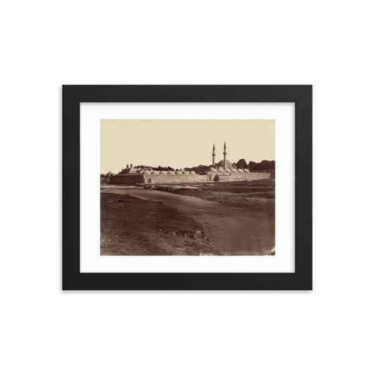 1872 Damascus Takiyya Sulaymaniyya Framed Vintage Photo Reprint