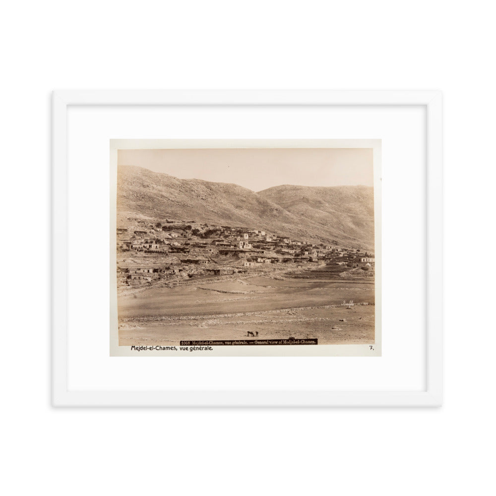 1870s Majdal Shams in the Golan Heights Framed Vintage Photo