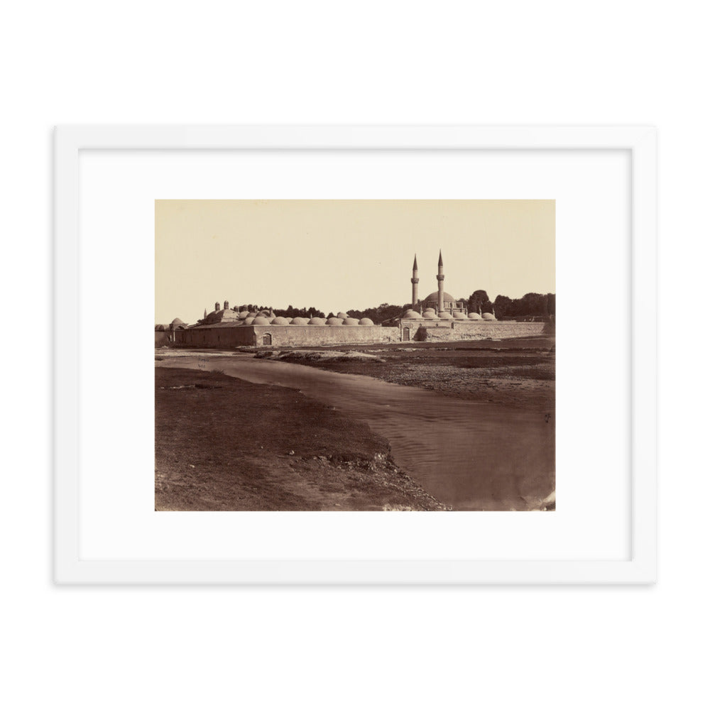 1872 Damascus Takiyya Sulaymaniyya Framed Vintage Photo Reprint