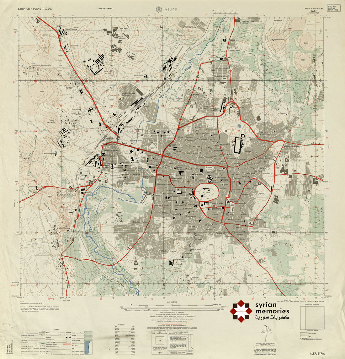 1958 Aleppo Map
