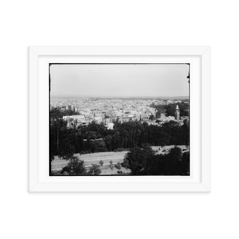1898-46 Hama General View of the Al-Kaylaniya Neighborhood Framed Vintage Photo