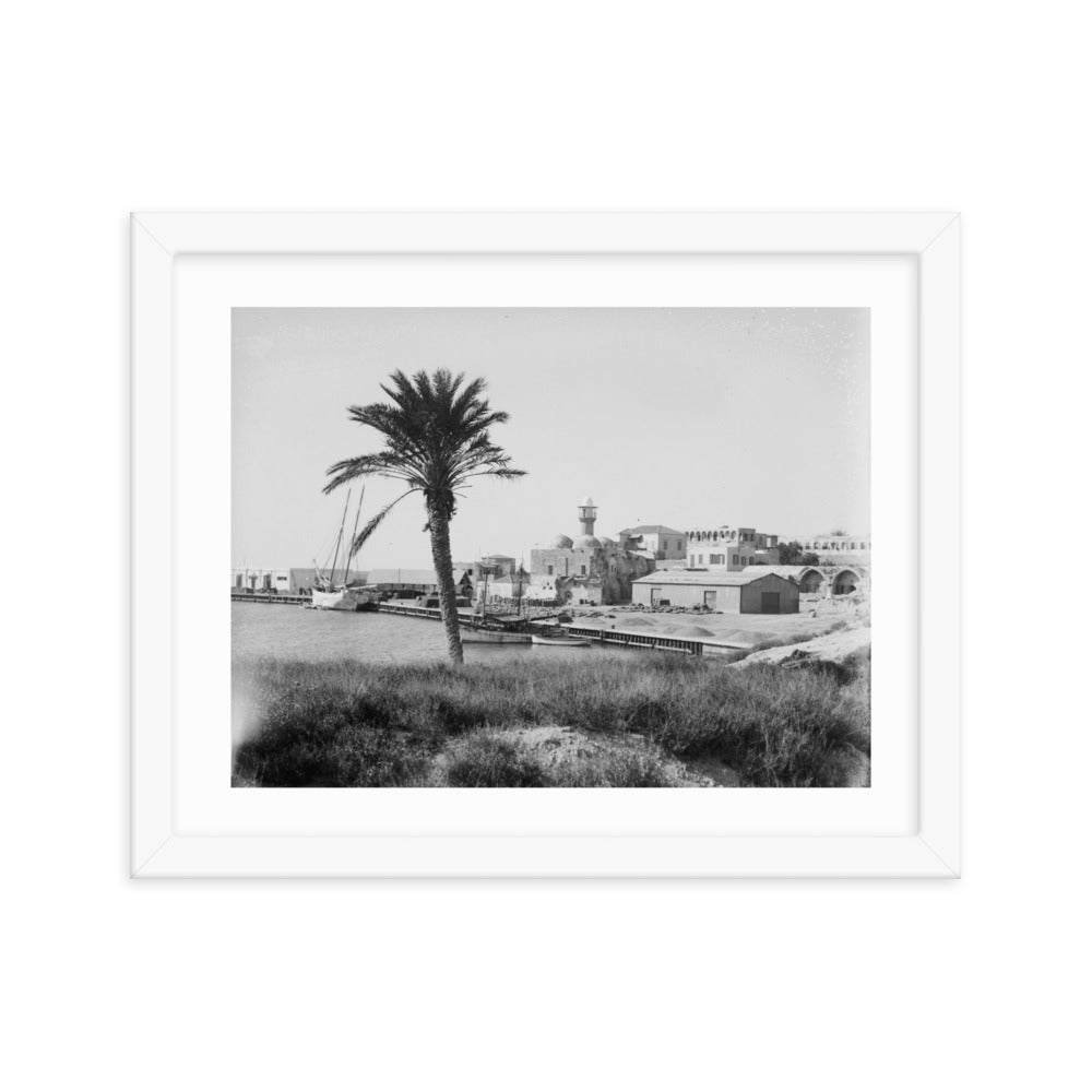 1934-39 Latakia Along the Bay Framed Vintage Photo