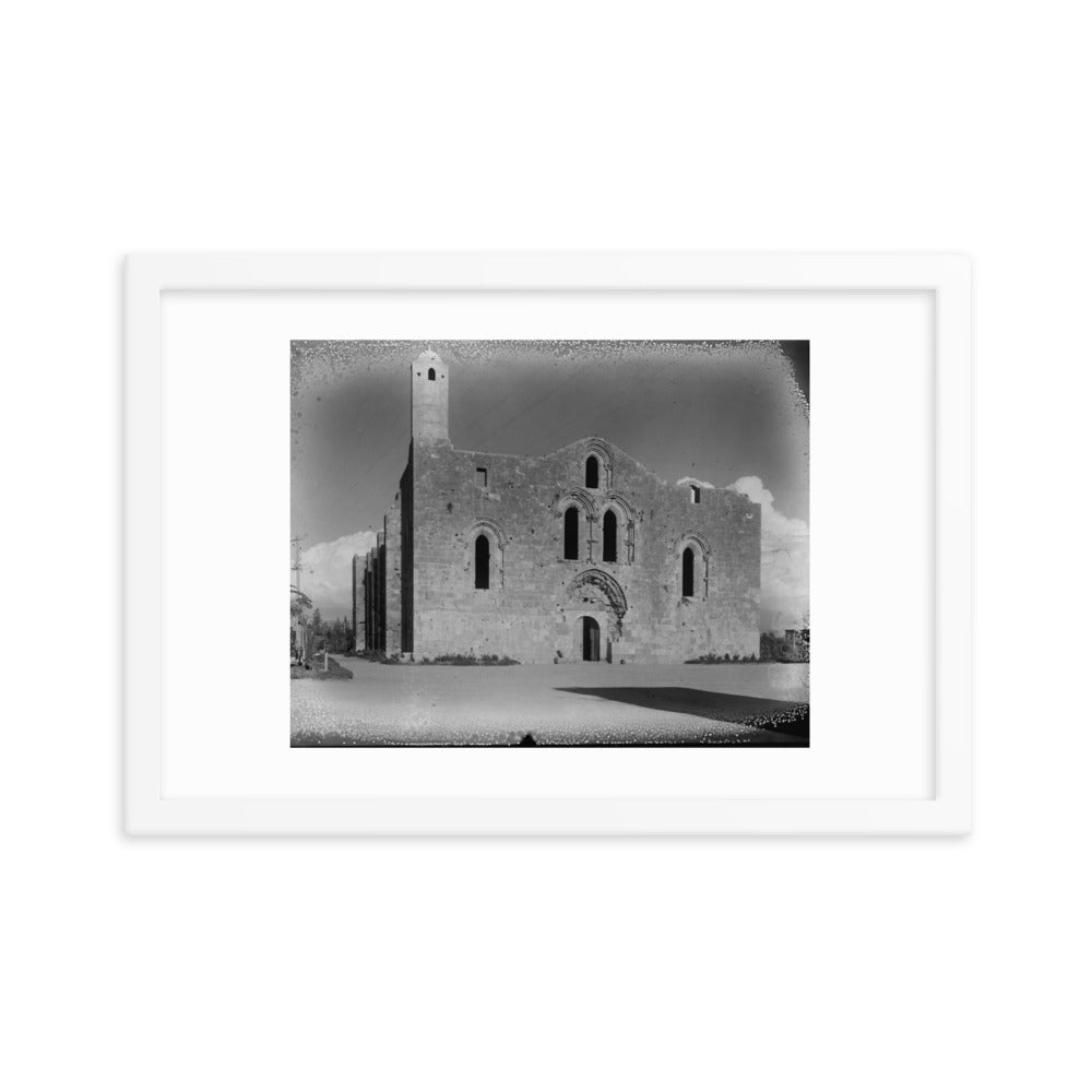 1934-36 Tartus's Cathedral of Our Lady of Tortosa Vintage Framed Photo