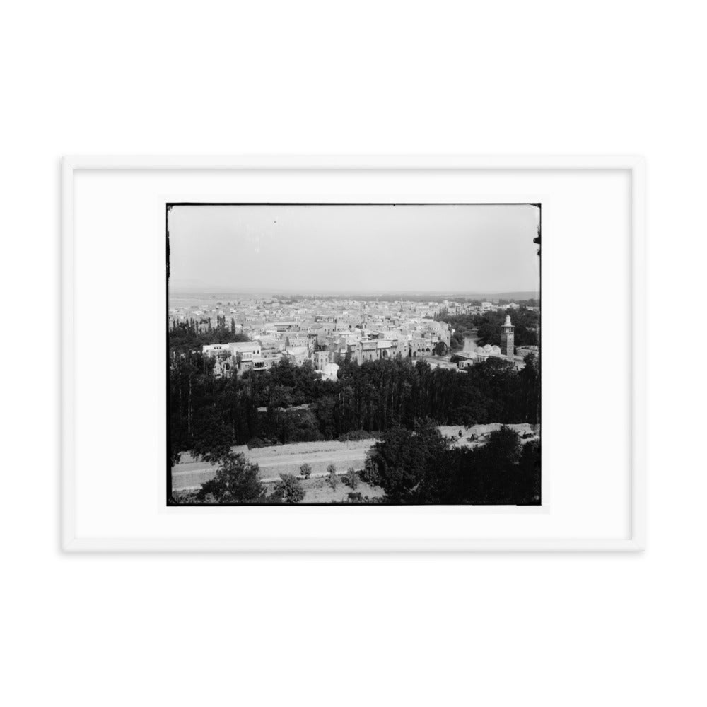 1898-46 Hama General View of the Al-Kaylaniya Neighborhood Framed Vintage Photo