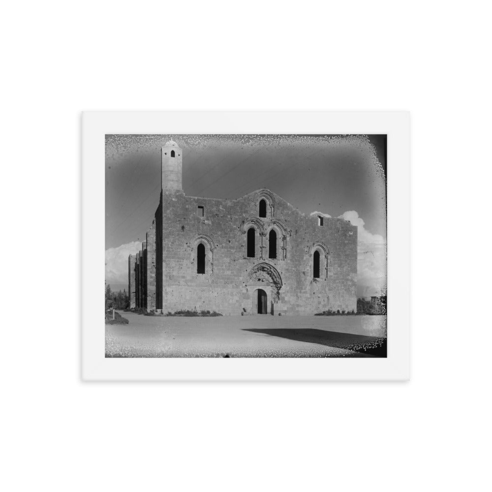 1934-36 Tartus's Cathedral of Our Lady of Tortosa Vintage Framed Photo