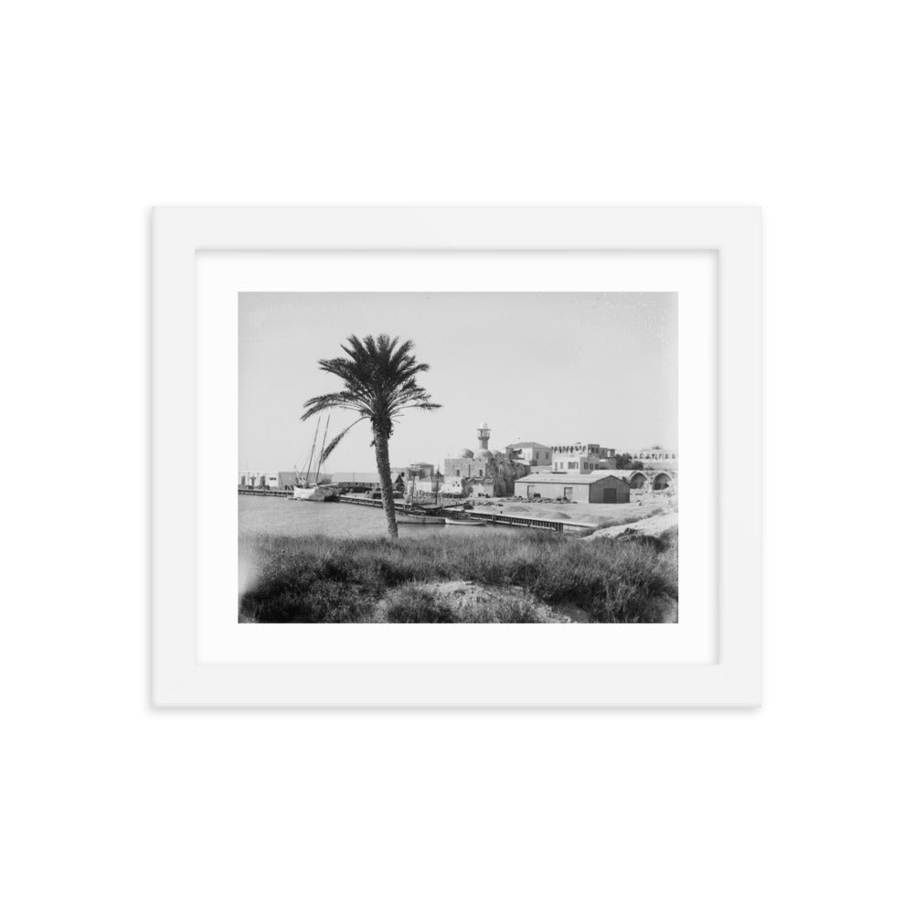1934-39 Latakia Along the Bay Framed Vintage Photo
