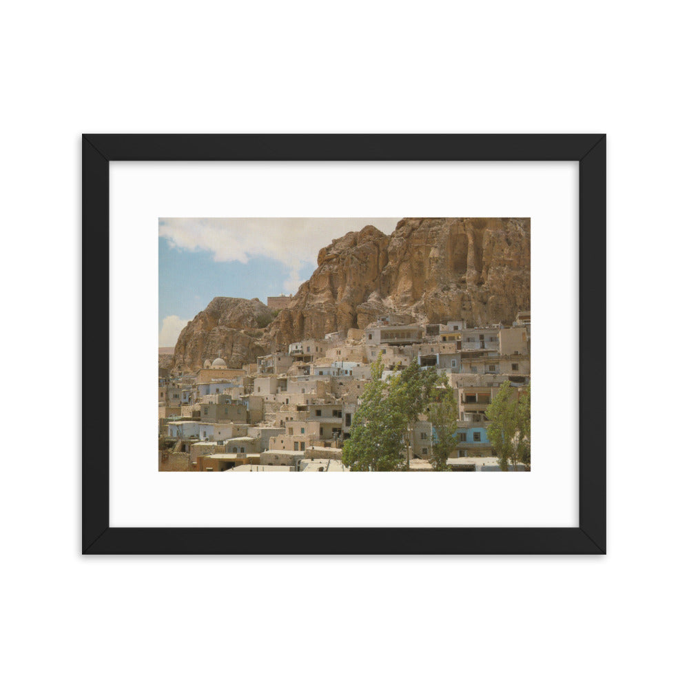 1980s Maaloula General View Framed Postcard Reprint