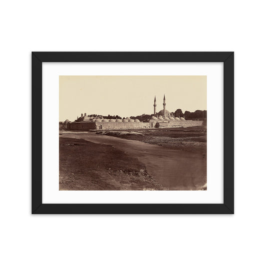 1872 Damascus Takiyya Sulaymaniyya Framed Vintage Photo Reprint
