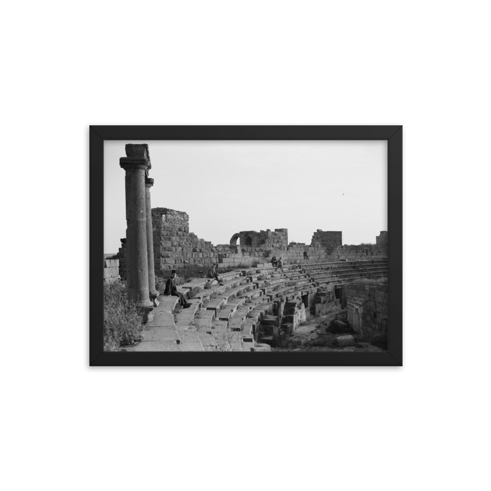 1938 The Roman Theater of Bosra Framed Vintage Photo - Southern View