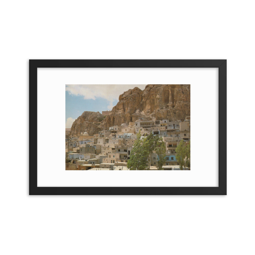 1980s Maaloula General View Framed Postcard Reprint