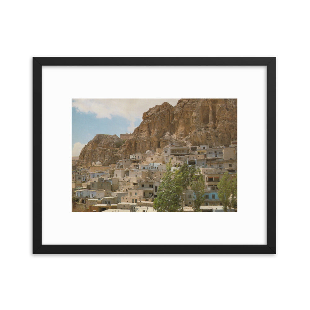 1980s Maaloula General View Framed Postcard Reprint