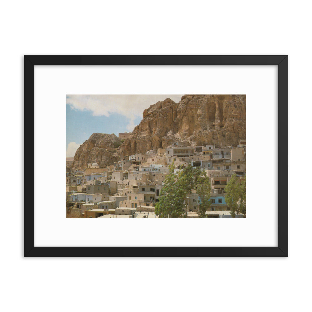 1980s Maaloula General View Framed Postcard Reprint