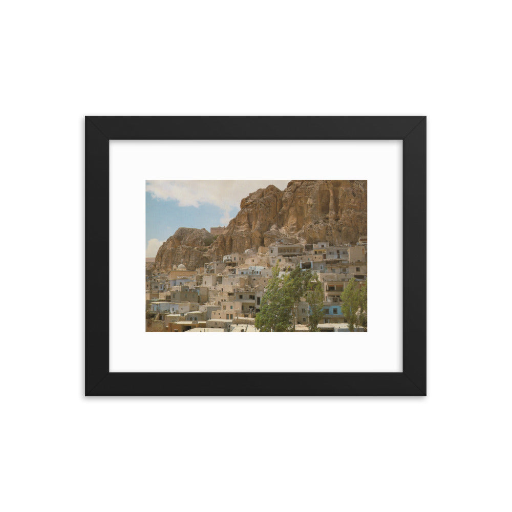 1980s Maaloula General View Framed Postcard Reprint