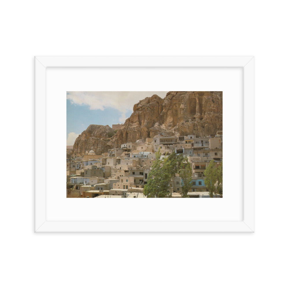 1980s Maaloula General View Framed Postcard Reprint