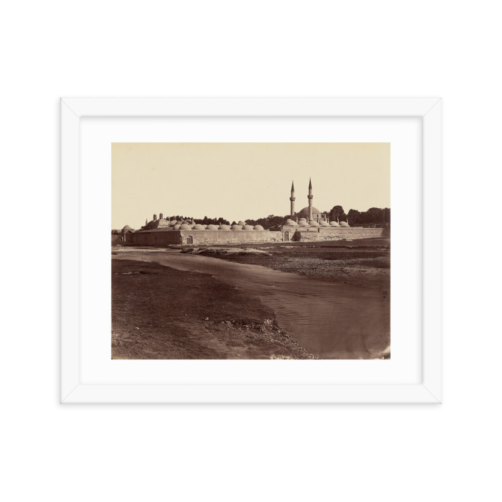 1872 Damascus Takiyya Sulaymaniyya Framed Vintage Photo Reprint