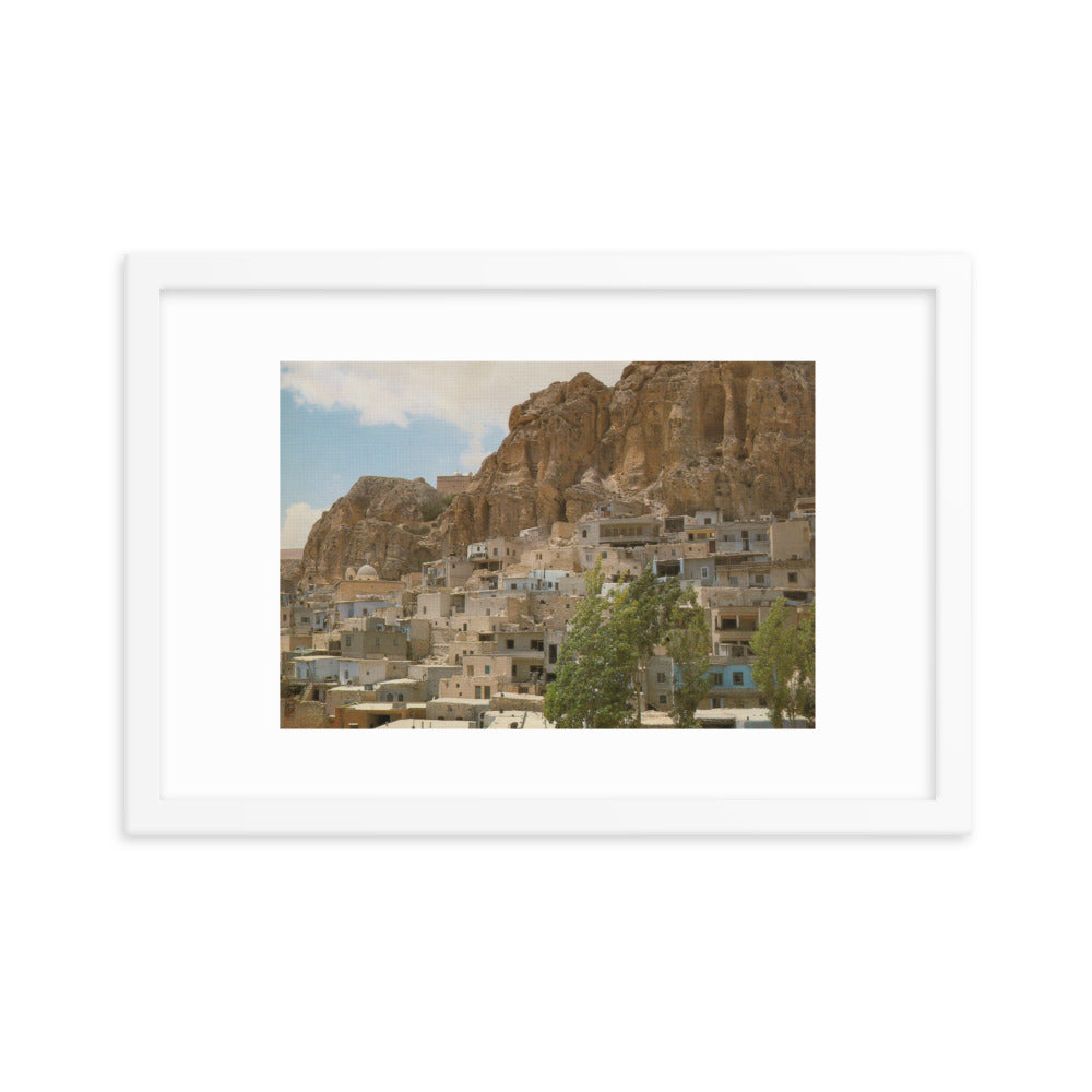 1980s Maaloula General View Framed Postcard Reprint