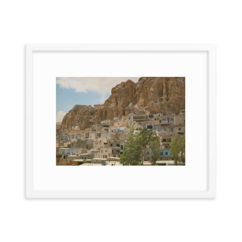 1980s Maaloula General View Framed Postcard Reprint