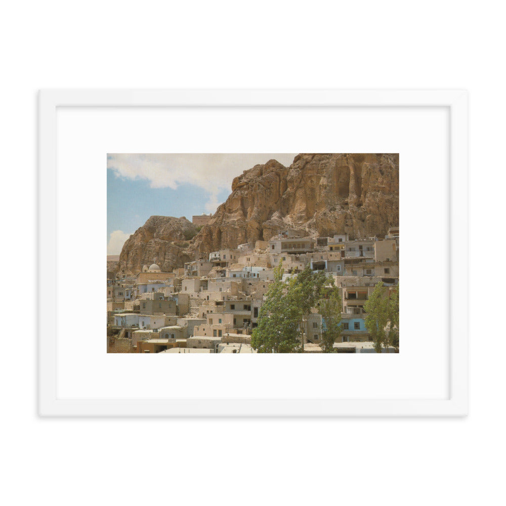 1980s Maaloula General View Framed Postcard Reprint