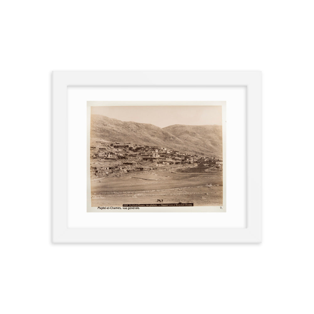 1870s Majdal Shams in the Golan Heights Framed Vintage Photo
