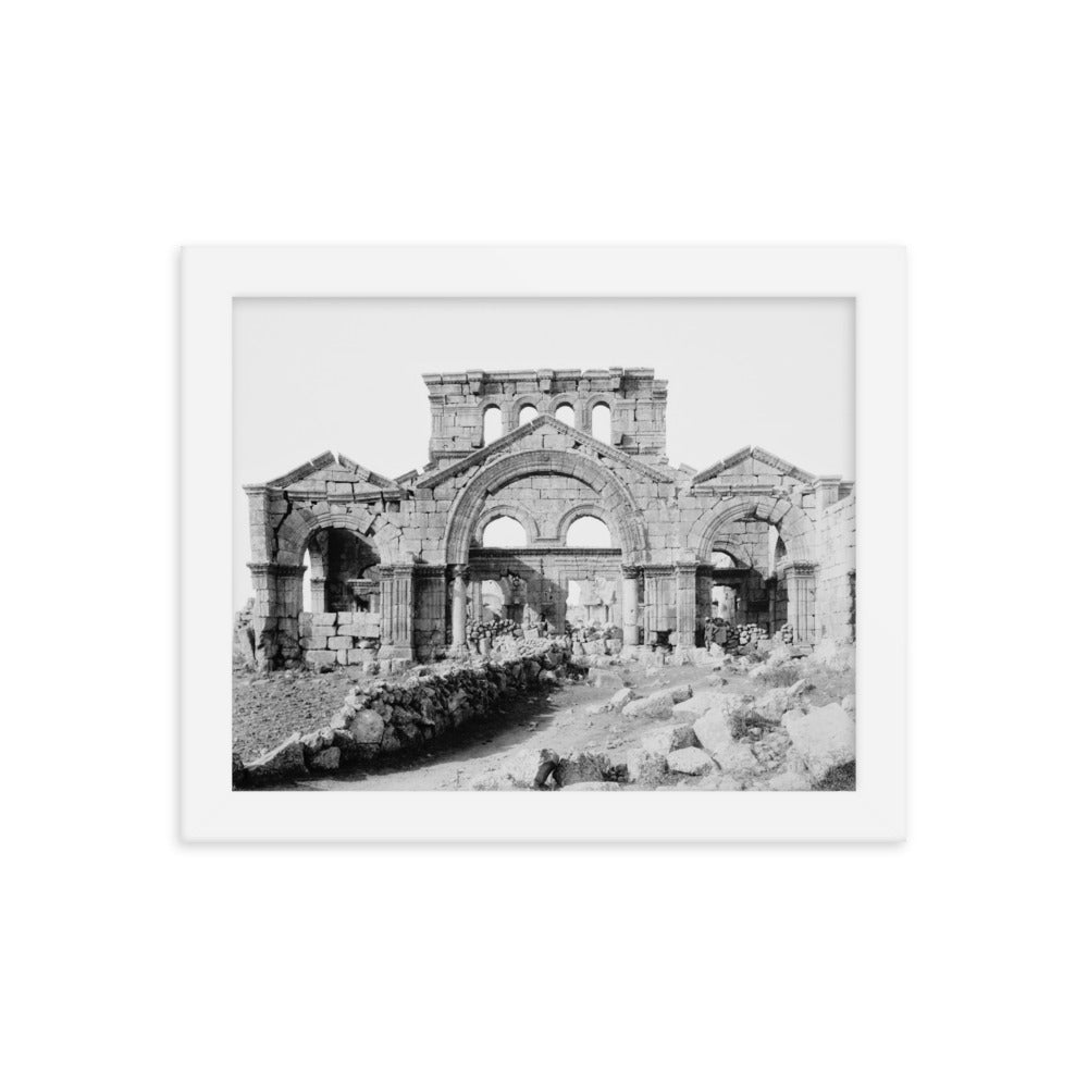 1898-1946 West Side View of the Church of Saint Simeon Stylites Framed Vintage Photo