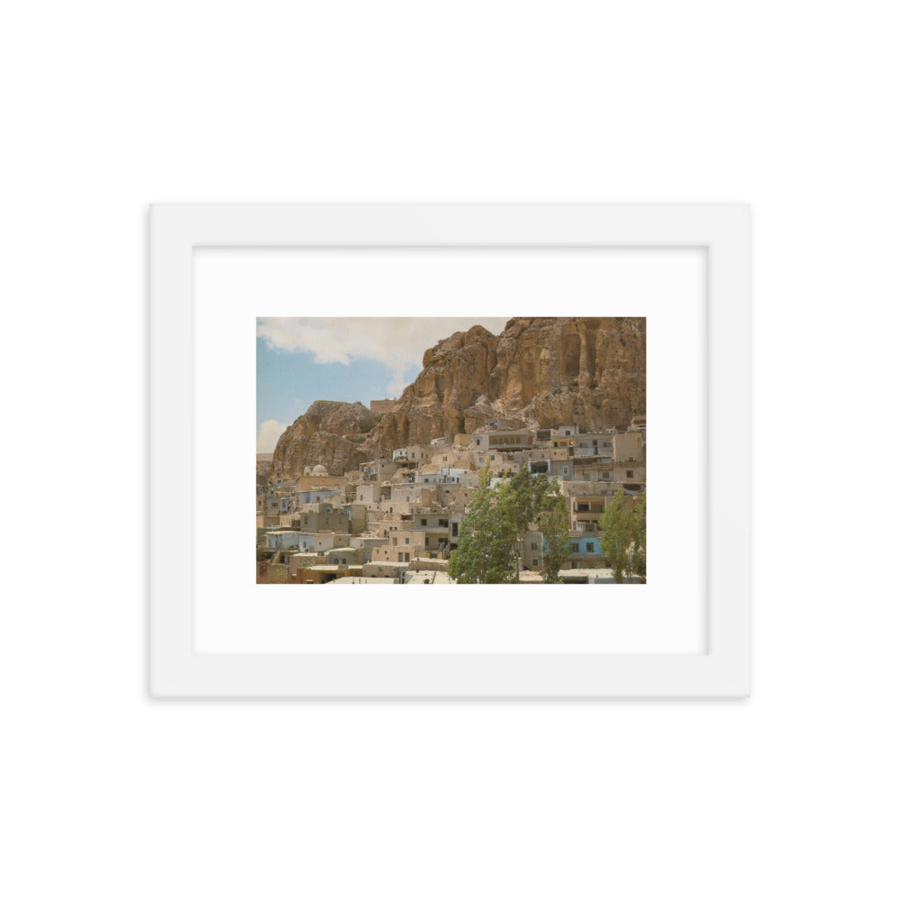 1980s Maaloula General View Framed Postcard Reprint