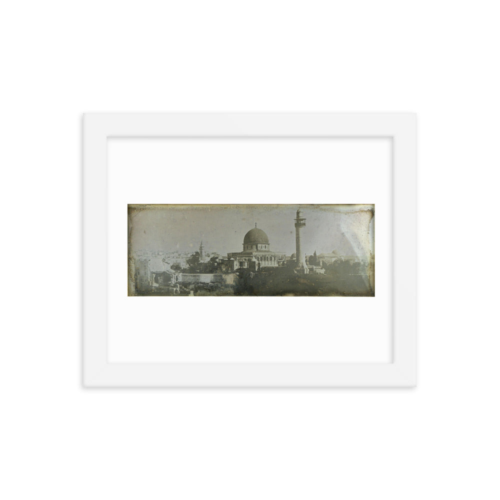 1842 Oldest Dome of the Rock, Jerusalem Framed Vintage Panorama Reprint